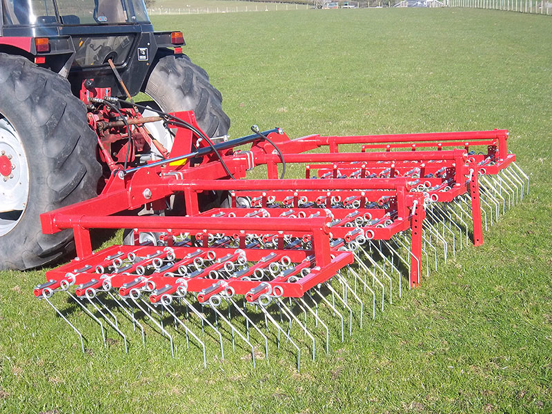 Harrows Tractor Mounted Spring Tine Grass Harrows Harrow Rake Chain Roll Paddock Field 